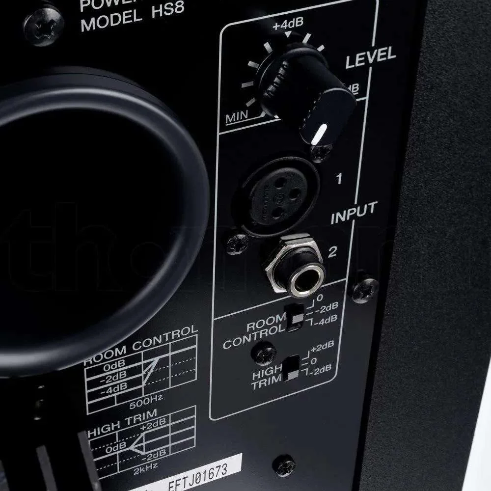 Imagem 5 de 5 do produto Par De Monitores De Referência Bi-amplificado 120w Hs 8 Preto Yamaha
