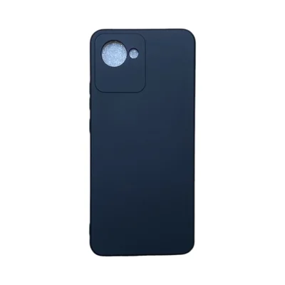 Capa Realme C30 Silicone Aveludada Protege Câmera Colorida Capinha Anti Impacto Realme C30:preto