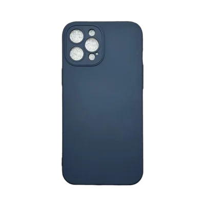 Capa Iphone 12 Pro Max Silicone Aveludada Protege Câmera Colorida Capinha Anti Impacto Iphone 12 Pro Max:cinza Escuro
