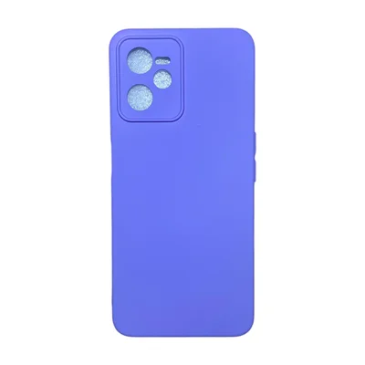 Capa Realme C35 Silicone Aveludada Protege Câmera Colorida Capinha Anti Impacto Realme C35:roxo Claro