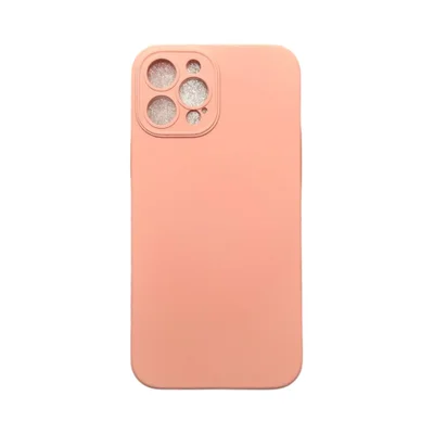 Capa Iphone 12 Pro Max Silicone Aveludada Protege Câmera Colorida Capinha Anti Impacto Iphone 12 Pro Max:rosa Bebê