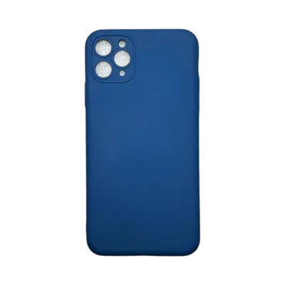 Capa Iphone 11 Pro Max Silicone Aveludada Protege Câmera Colorida Capinha Anti Impacto 11 Pro Max:azul Escuro