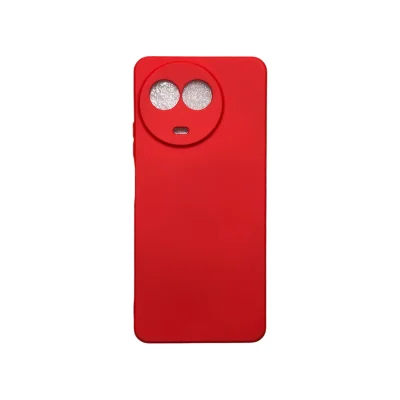 Capa Realme 11 5g Silicone Aveludada Protege Câmera Colorida Capinha Anti Impacto Cor:vermelho
