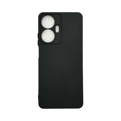 Capa Realme C55 Silicone Aveludada Protege Câmera Colorida Capinha Anti Impacto Realme C55:preto