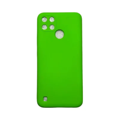 Capa Realme C21y / C25y Silicone Aveludada Protege Câmera Colorida Capinha Anti Impacto C21y / C25y:verde