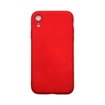 Capa Iphone Xr Silicone Aveludada Protege Câmera Colorida Capinha Anti Impacto Xr:vermelho