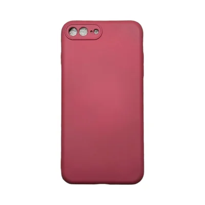 Capa Iphone 7 Plus / 8 Plus Silicone Aveludada Protege Câmera Colorida Capinha Anti Impacto Iphone 7 Plus:vinho