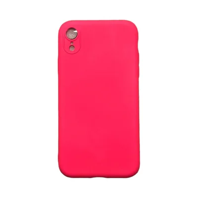 Capa Iphone Xr Silicone Aveludada Protege Câmera Colorida Capinha Anti Impacto Xr:pink
