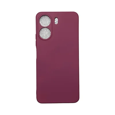 Capa Xiaomi Redmi 13c Silicone Aveludada Protege Câmera Colorida Capinha Anti Impacto Cor:bordo
