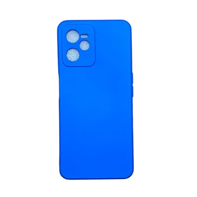 Capa Realme C35 Silicone Aveludada Protege Câmera Colorida Capinha Anti Impacto Realme C35:azul