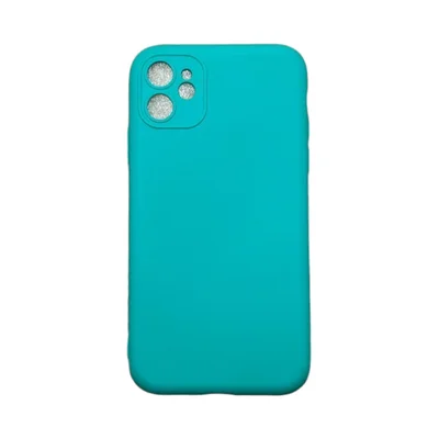 Capa Iphone 11 Silicone Aveludada Protege Câmera Colorida Capinha Anti Impacto Iphone 11:verde Água