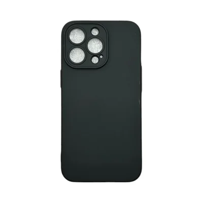 Capa Iphone 13 Pro Silicone Aveludada Protege Câmera Colorida Capinha Anti Impacto Cor:preto