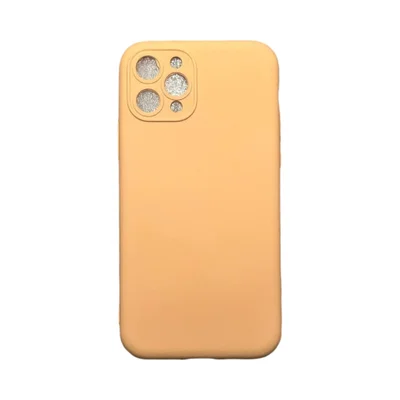 Capa Iphone 11 Pro Silicone Aveludada Protege Câmera Colorida Capinha Anti Impacto Iphone 11 Pro:nude