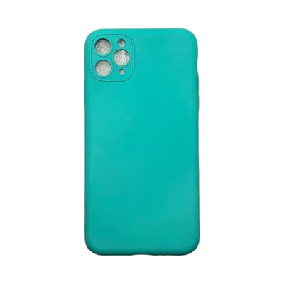 Capa Iphone 11 Pro Max Silicone Aveludada Protege Câmera Colorida Capinha Anti Impacto 11 Pro Max:verde Água