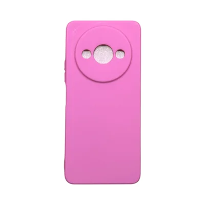 Capa Xiaomi Redmi A3 / Poco C61 Silicone Aveludada Protege Câmera Colorida Capinha Anti Impacto Redmi A3 / Poco C61:rosa