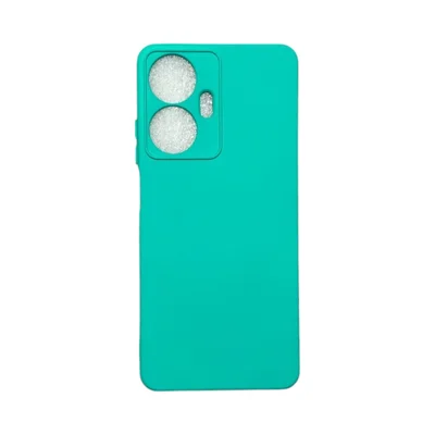Capa Realme C55 Silicone Aveludada Protege Câmera Colorida Capinha Anti Impacto Realme C55:verde Água