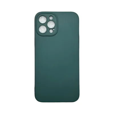 Capa Iphone 12 Pro Max Silicone Aveludada Protege Câmera Colorida Capinha Anti Impacto Iphone 12 Pro Max:verde Escuro