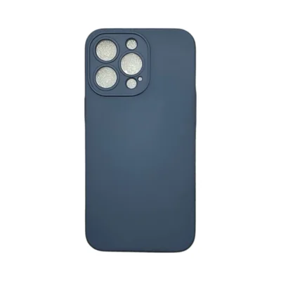 Capa Iphone  13 Pro  Silicone Aveludada Protege Câmera Colorida Capinha Anti Impacto Cor:cinza Escuro