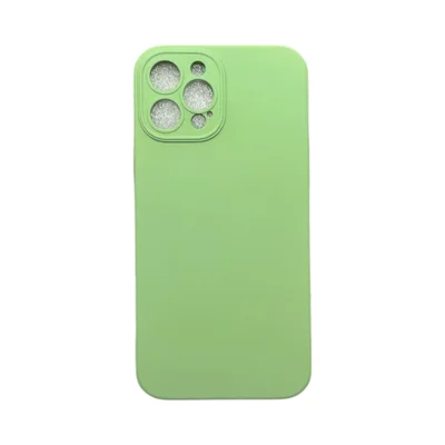 Capa Iphone 12 Pro Max Silicone Aveludada Protege Câmera Colorida Capinha Anti Impacto Iphone 12 Pro Max:verde Bebê