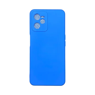 Capa Realme C35 Silicone Aveludada Protege Câmera Colorida Capinha Anti Impacto Realme C35:azul Bebê