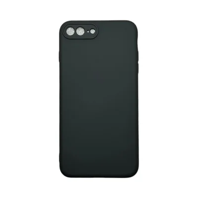 Capa Iphone 7 Plus / 8 Plus Silicone Aveludada Protege Câmera Colorida Capinha Anti Impacto Iphone 7 Plus:preto