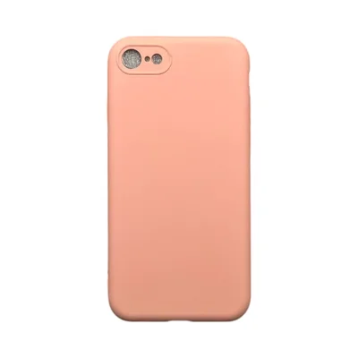 Capa Iphone 7 / 8 / Se 2020  Silicone Aveludada Protege Câmera Colorida Capinha Anti Impacto Iphone 7 / 8 / Se 2020:rosa