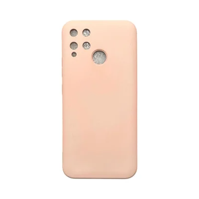 Capa Realme C15 Silicone Aveludada Protege Câmera Fechado Colorida Capinha Anti Impacto Realme C15:rosa 01