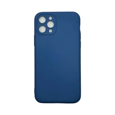 Capa Iphone 11 Pro Silicone Aveludada Protege Câmera Colorida Capinha Anti Impacto Iphone 11 Pro:azul Escuro