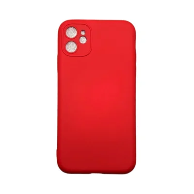 Capa Iphone 11 Silicone Aveludada Protege Câmera Colorida Capinha Anti Impacto Iphone 11:vermelho