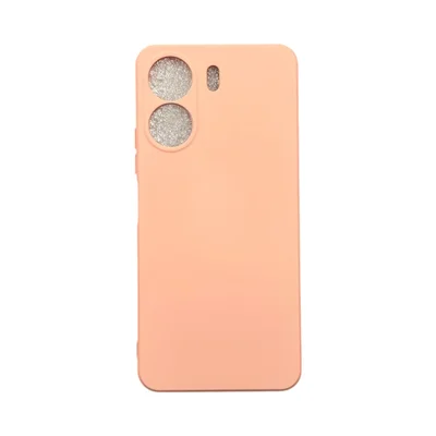Capa Xiaomi Redmi 13c Silicone Aveludada Protege Câmera Colorida Capinha Anti Impacto Cor:nude