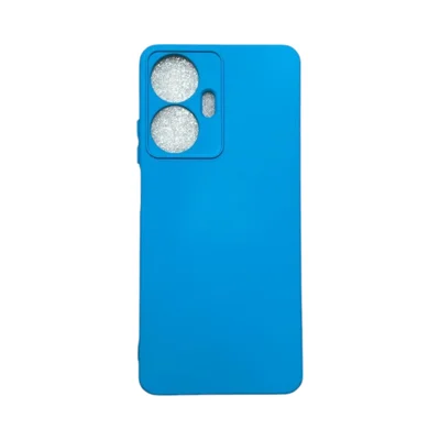 Capa Realme C55 Silicone Aveludada Protege Câmera Colorida Capinha Anti Impacto Realme C55:azul Céu