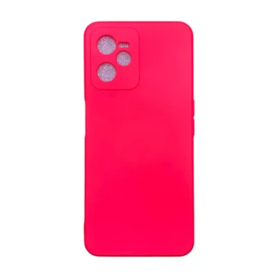 Capa Realme C35 Silicone Aveludada Protege Câmera Colorida Capinha Anti Impacto Realme C35:rosa Shock