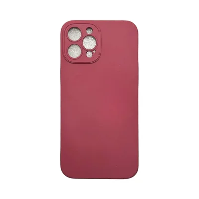 Capa Iphone 12 Pro Max Silicone Aveludada Protege Câmera Colorida Capinha Anti Impacto Iphone 12 Pro Max:vinho