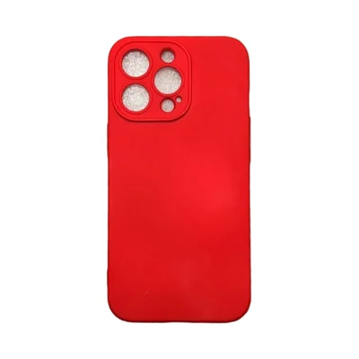Capa Iphone  13 Pro Silicone Aveludada Protege Câmera Colorida Capinha Anti Impacto Cor:vermelho