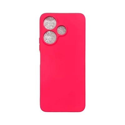 Capa Xiaomi Redmi 13 4g Silicone Aveludada Protege Câmera Colorida Capinha Anti Impacto Redmi 13 4g:rosa Shock