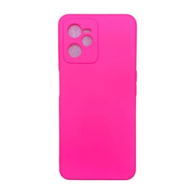 Capa Realme C35 Silicone Aveludada Protege Câmera Colorida Capinha Anti Impacto Realme C35:pink