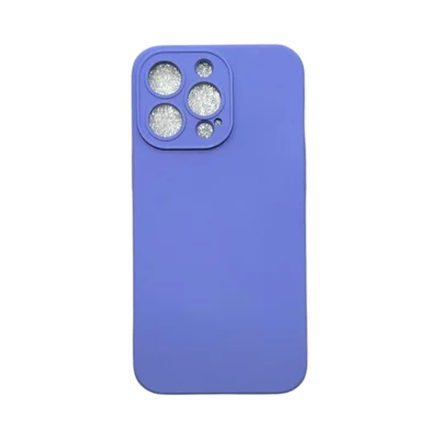 Capa Iphone 13 Pro Silicone Aveludada Protege Câmera Colorida Capinha Anti Impacto Cor:lilás