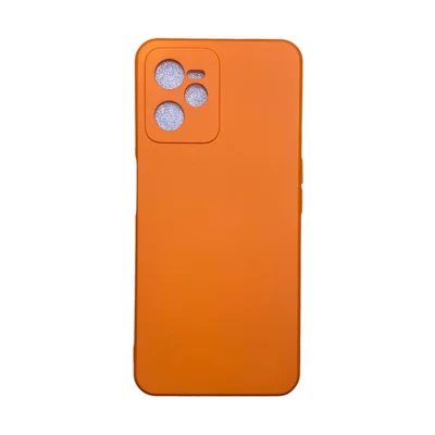 Capa Realme C35 Silicone Aveludada Protege Câmera Colorida Capinha Anti Impacto Realme C35:laranja