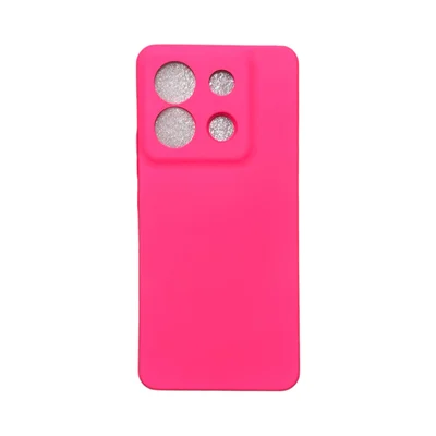 Capa Xiaomi Poco X6 Silicone Aveludada Protege Câmera Colorida Capinha Anti Impacto Poco X6:pink