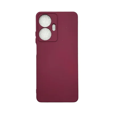 Capa Realme C55 Silicone Aveludada Protege Câmera Colorida Capinha Anti Impacto Realme C55:vinho