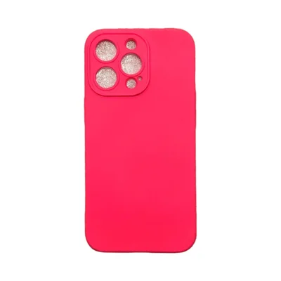 Capa Iphone  13 Pro Silicone Aveludada Protege Câmera Colorida Capinha Anti Impacto Cor:pink