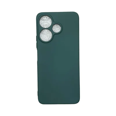 Capa Xiaomi Redmi 13 4g Silicone Aveludada Protege Câmera Colorida Capinha Anti Impacto Redmi 13 4g:verde Escuro