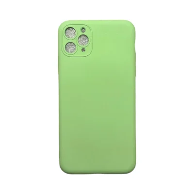 Capa Iphone 11 Pro Max Silicone Aveludada Protege Câmera Colorida Capinha Anti Impacto 11 Pro Max:verde Bebê