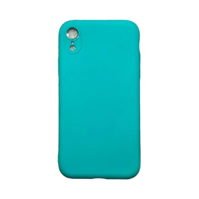 Capa Iphone Xr Silicone Aveludada Protege Câmera Colorida Capinha Anti Impacto Xr:verde Água