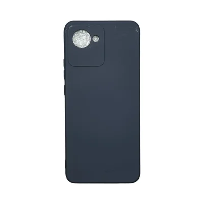 Capa Realme C30 Silicone Aveludada Protege Câmera Colorida Capinha Anti Impacto Realme C30:cinza Escuro