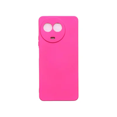 Capa Realme 11 5g Silicone Aveludada Protege Câmera Colorida Capinha Anti Impacto Cor:pink