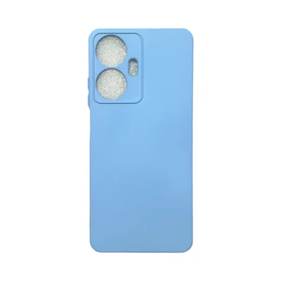 Capa Realme C55 Silicone Aveludada Protege Câmera Colorida Capinha Anti Impacto Realme C55:azul Bebê