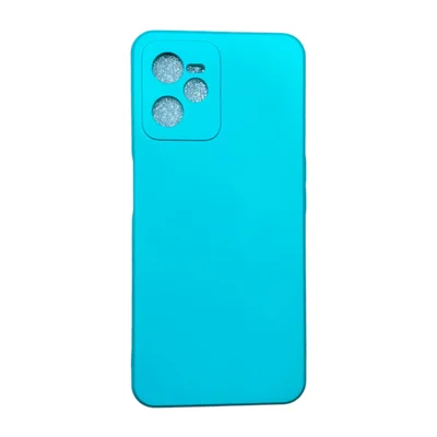 Capa Realme C35 Silicone Aveludada Protege Câmera Colorida Capinha Anti Impacto Realme C35:verde Água