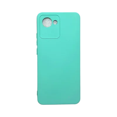 Capa Realme C30 Silicone Aveludada Protege Câmera Colorida Capinha Anti Impacto Realme C30:turquesa