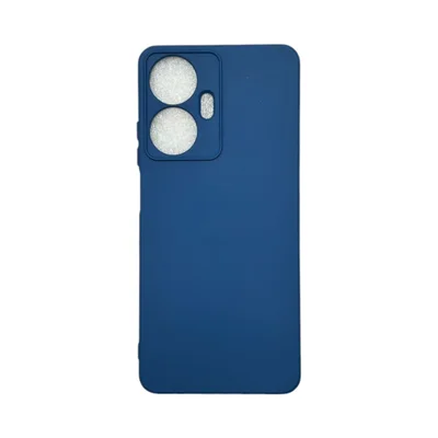 Capa Realme C55 Silicone Aveludada Protege Câmera Colorida Capinha Anti Impacto Realme C55:azul Escuro